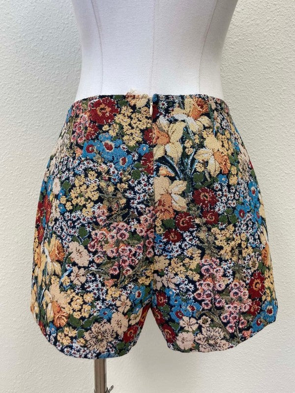 Autumn Heirloom Floral Jacquard Skort