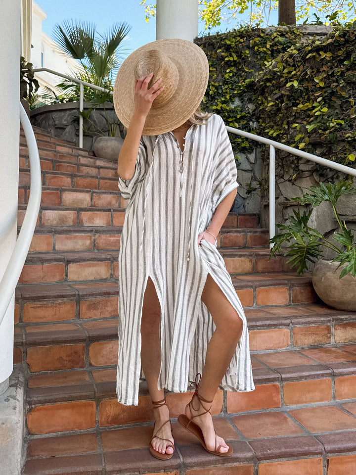 Boardwalk Stripe Tunic Gauze Dress