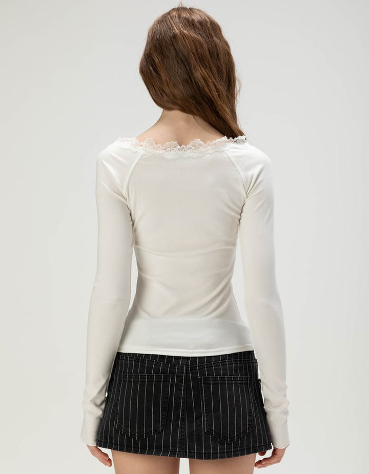 Lace Henley Top