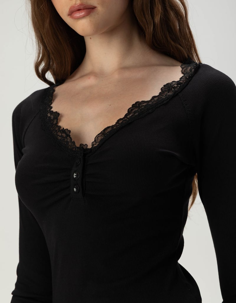 Lace Henley Top
