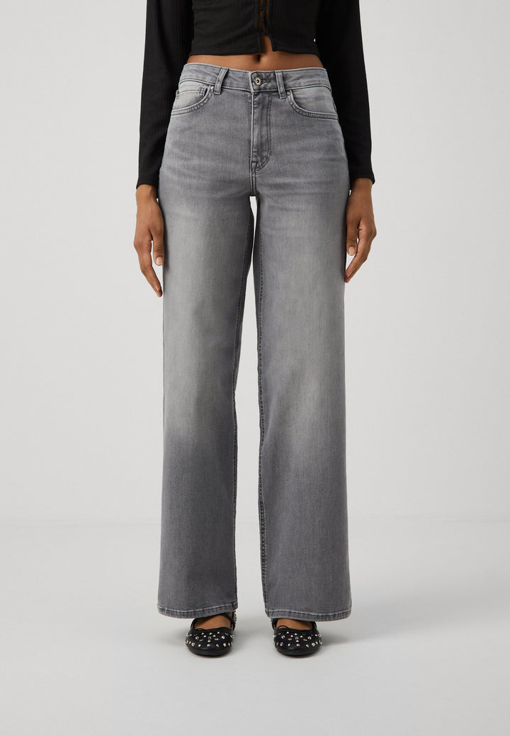 Rowanne Mid-Rise Wide Leg Jeans