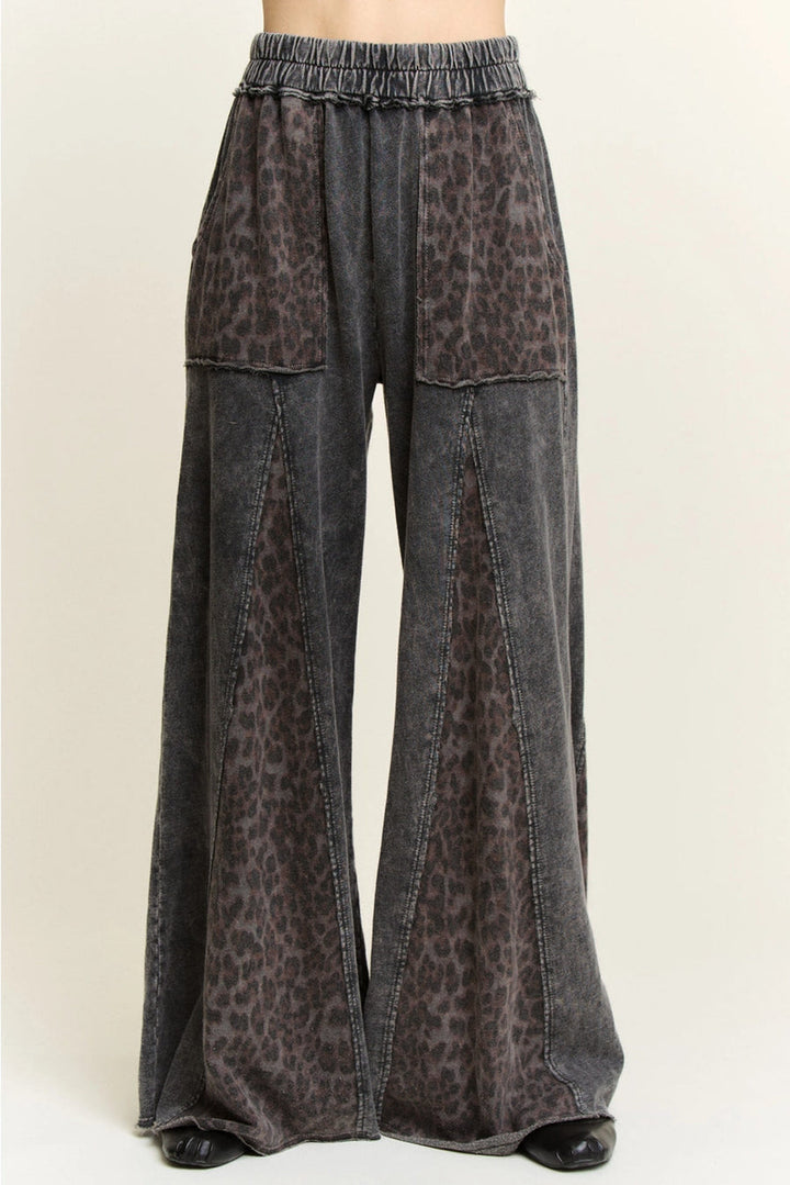 Lainey Mineral Wash Leopard Pants