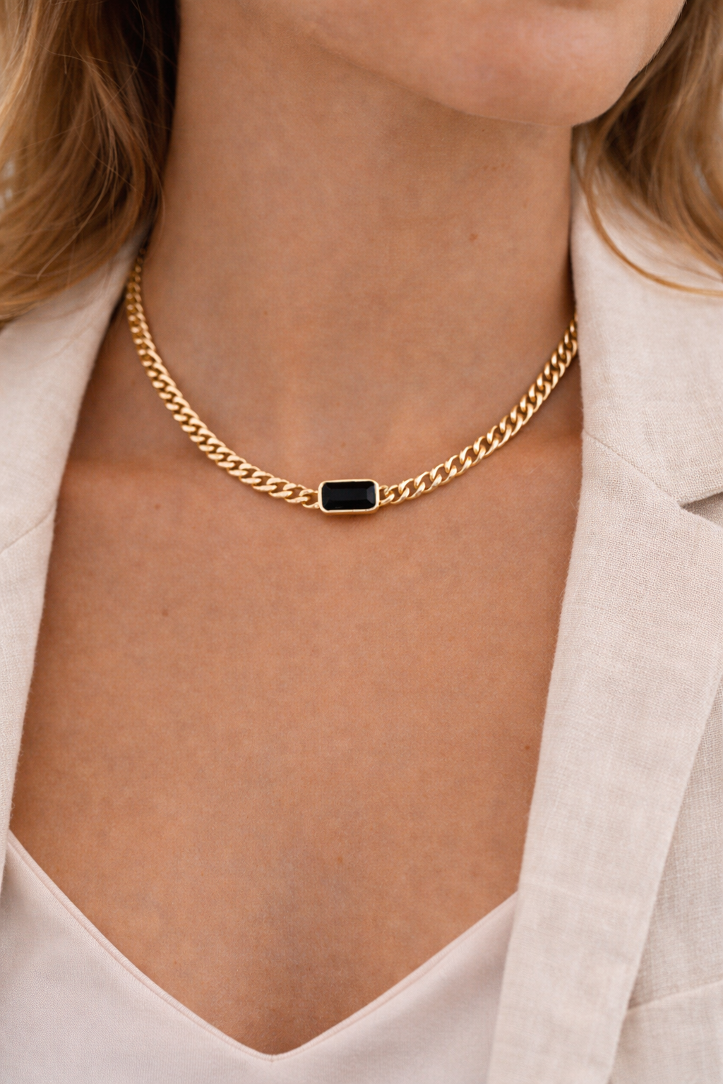 Bold + Beautiful Black Stone Necklace