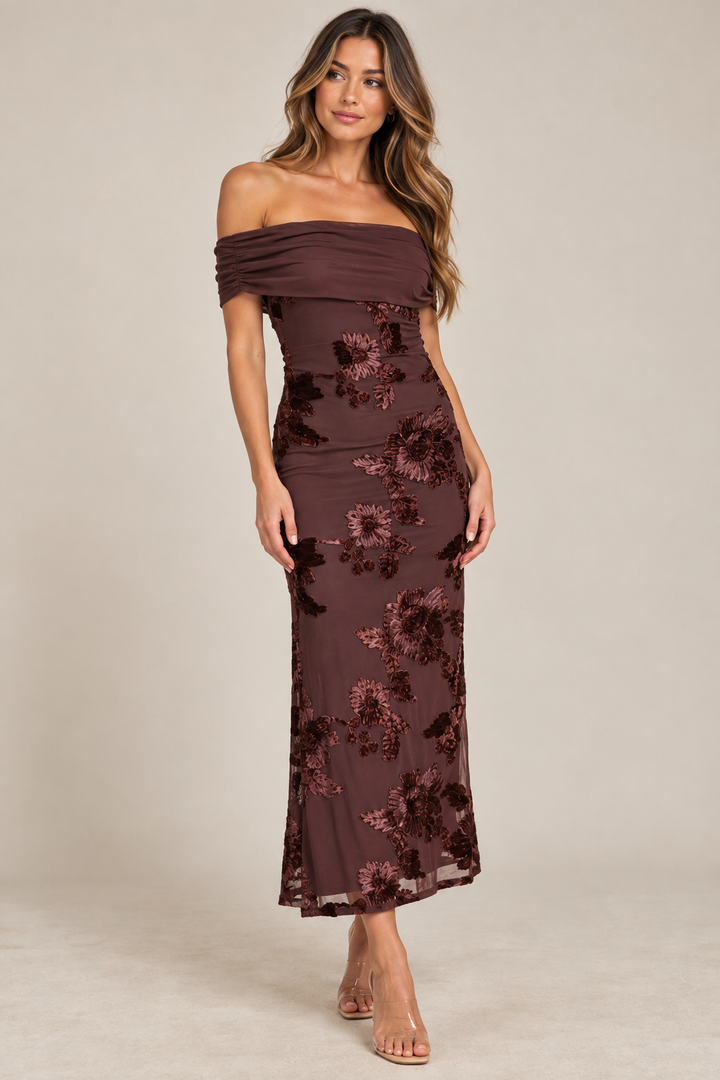 Margaux Embroidered Floral Maxi Dress