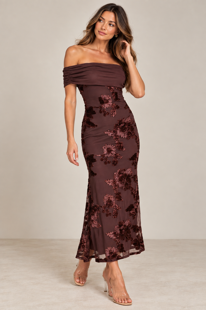 Margaux Embroidered Floral Maxi Dress