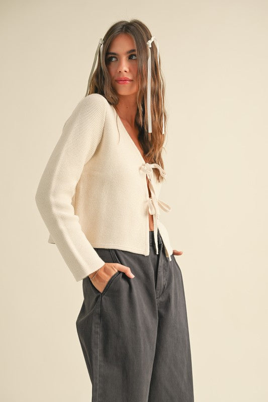 Good Graces Tie Front Cardigan