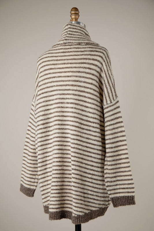 Aspen Stripe Turtleneck Sweater