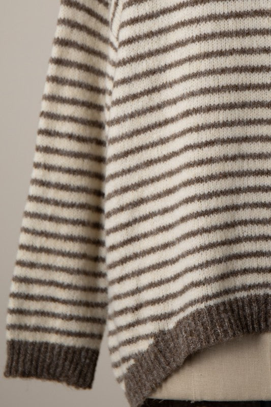 Aspen Stripe Turtleneck Sweater