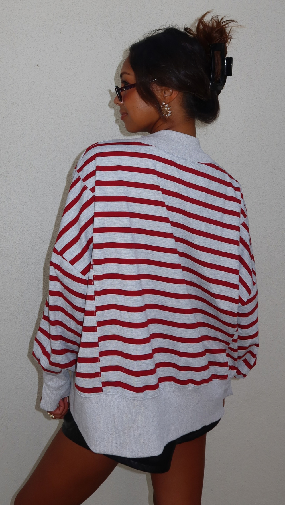 Rudy Stripe Mock Neck Pullover {Preorder}