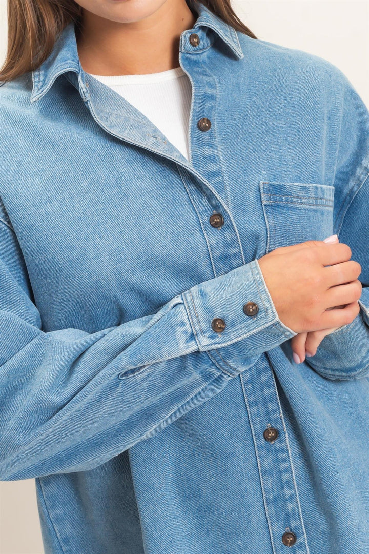 Easy Decisions Denim Shacket