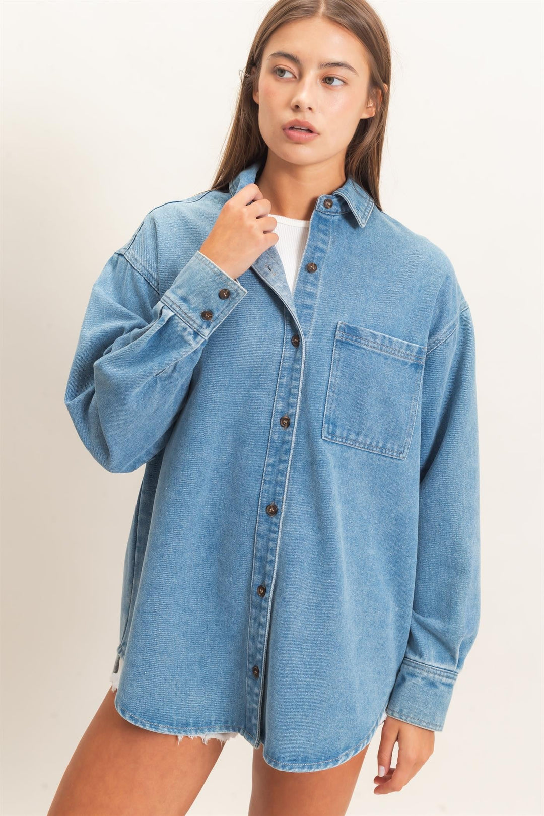 Easy Decisions Denim Shacket