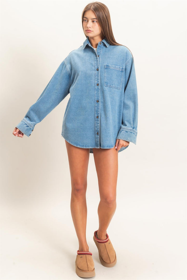 Easy Decisions Denim Shacket