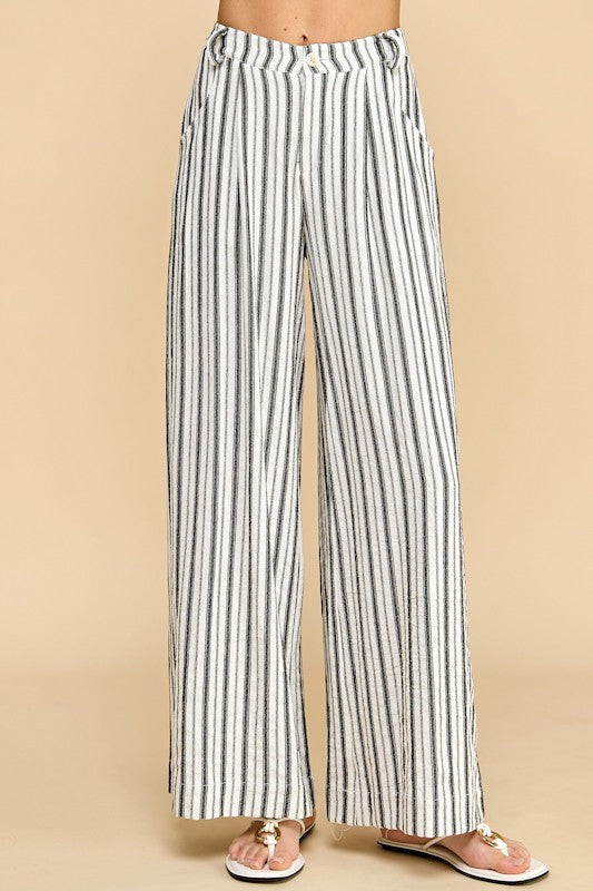 Selene Stripe Linen Pants