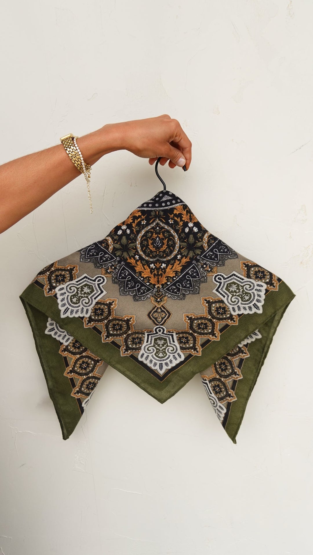 Olive Heirloom Scarf