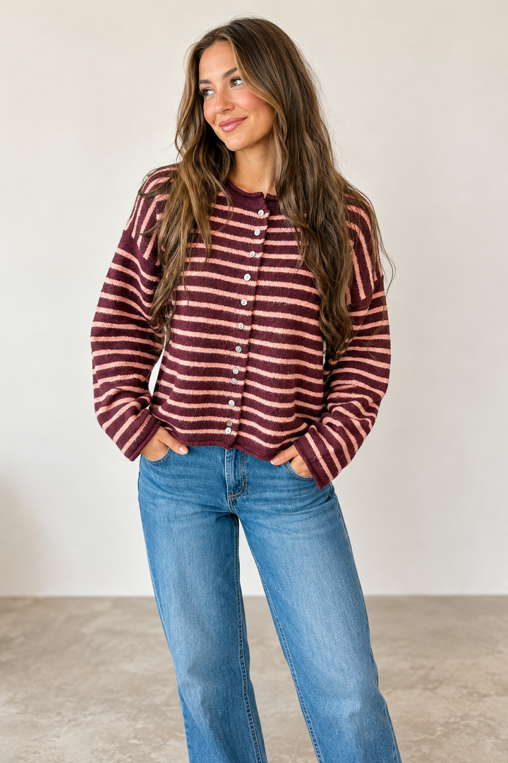 Ainsley Striped Cardigan
