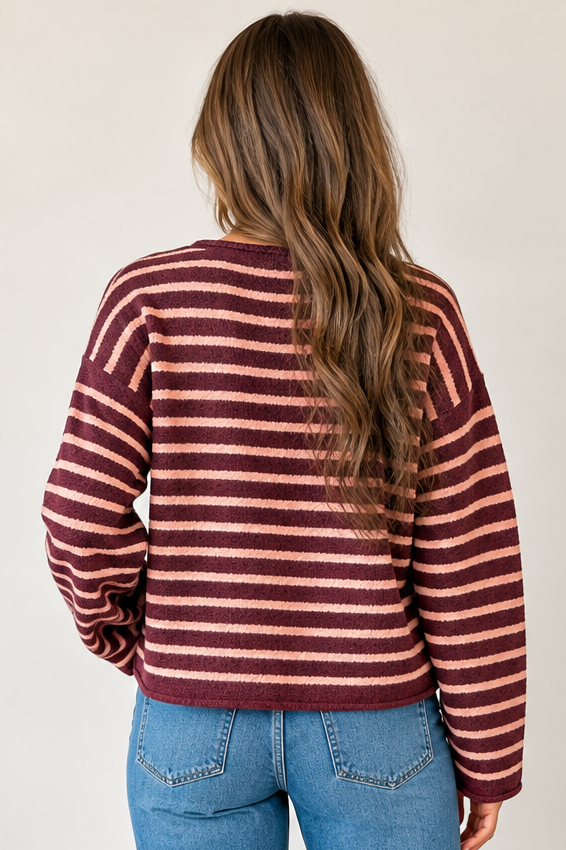 Ainsley Striped Cardigan