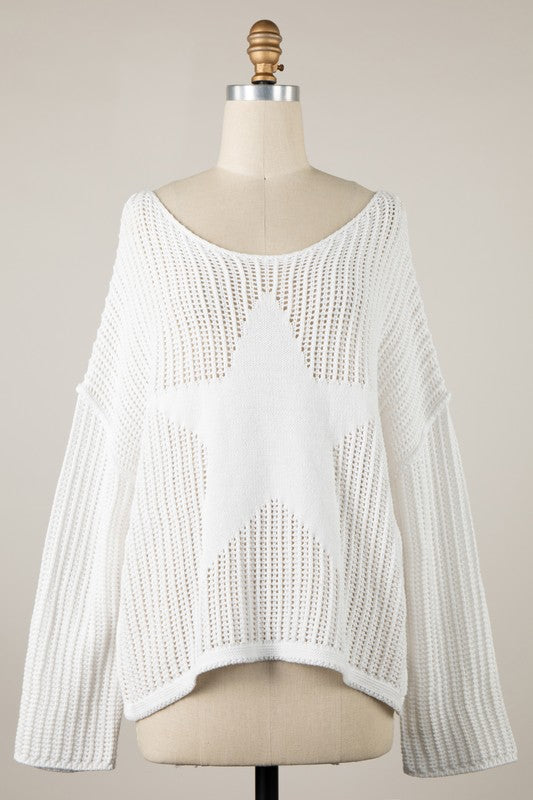 Lucky Star Crochet Sweater