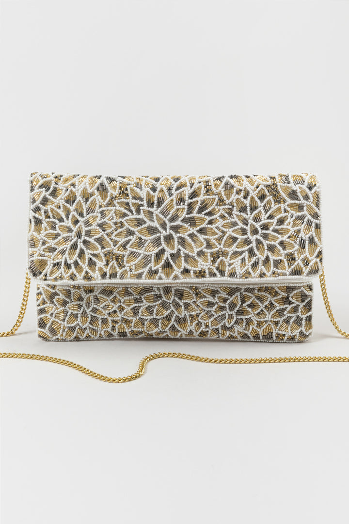 Floral Beaded Clutch