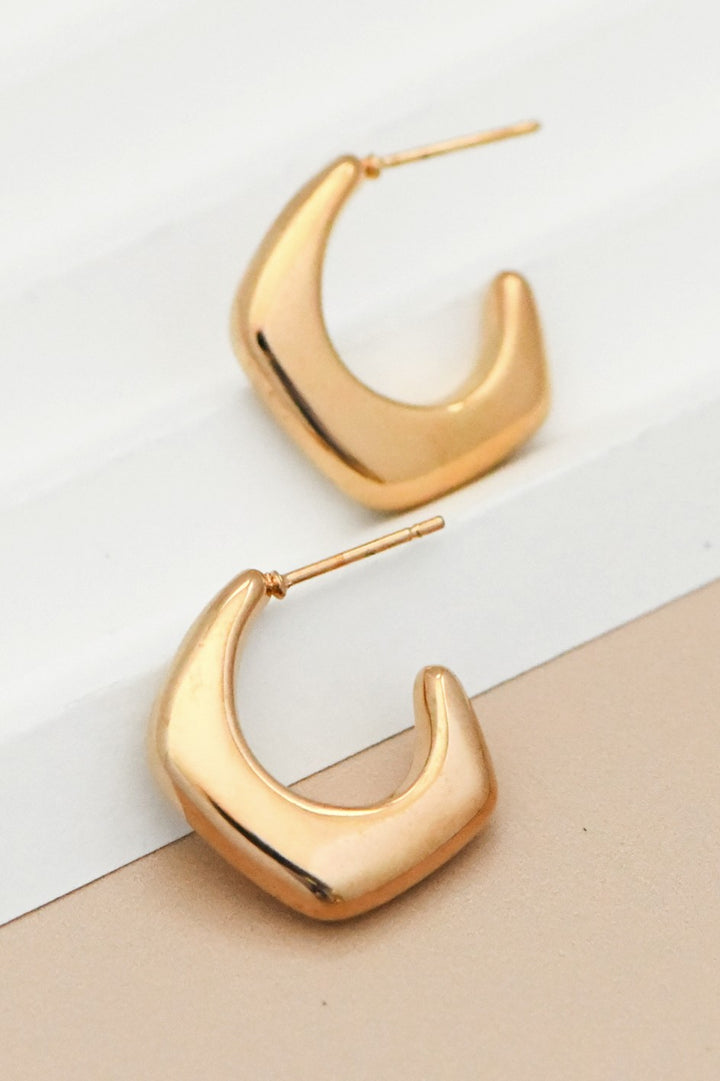 Sculpted Hoops 18k Gold Dipped