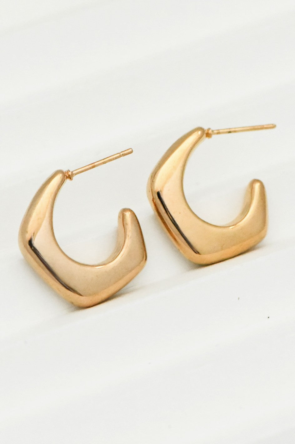 Sculpted Hoops 18k Gold Dipped