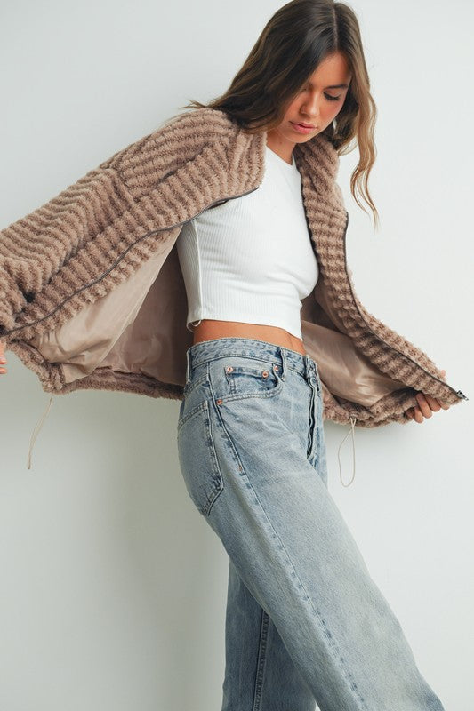 Mocha Cloud Plush Jacket {Preorder}