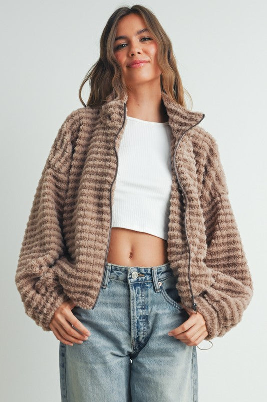 Mocha Cloud Plush Jacket {Preorder}