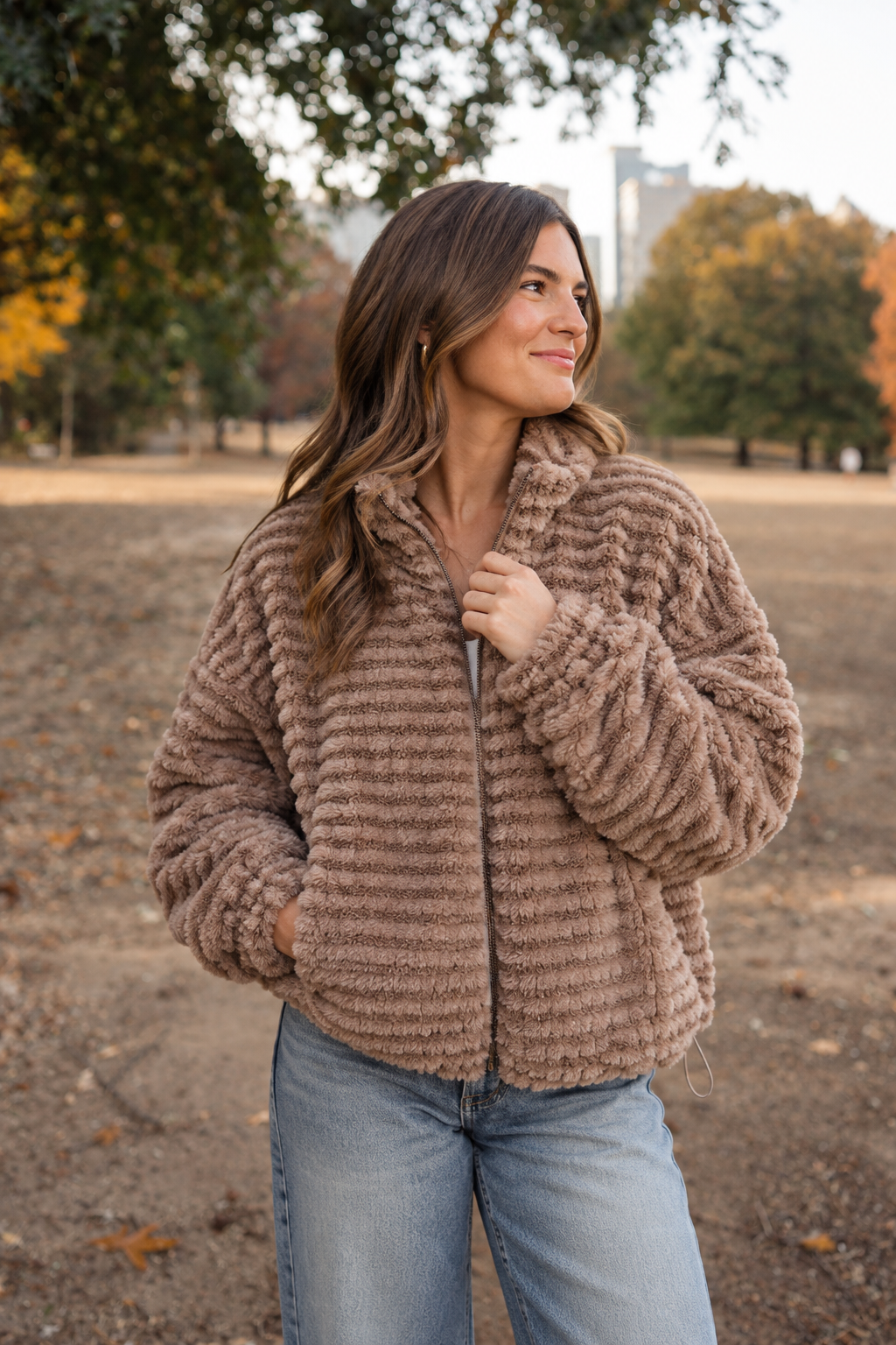 Mocha Cloud Plush Jacket {Preorder}