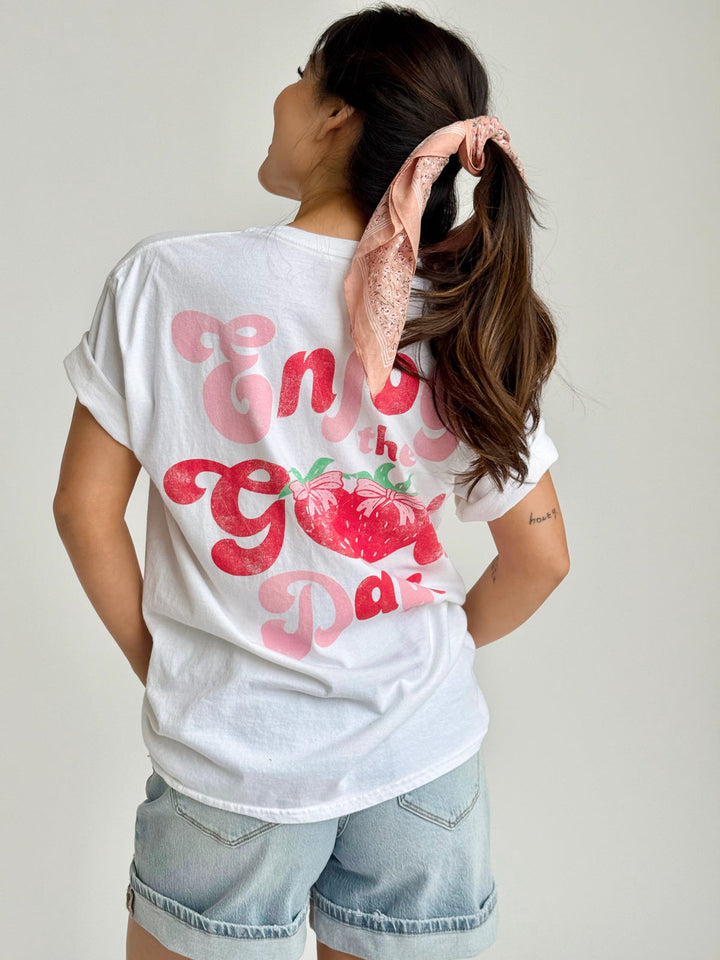 Enjoy the Good Days Berry Tee