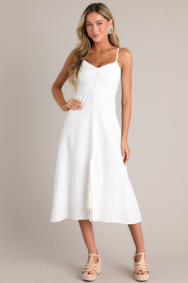 Carolina Breeze Ivory Midi Dress