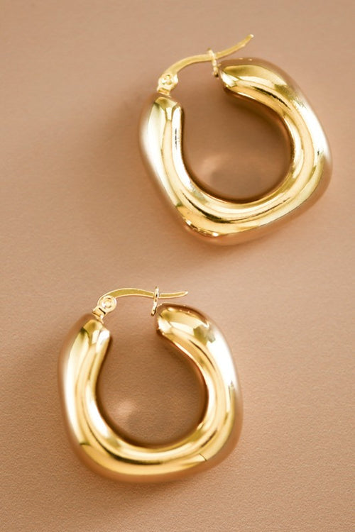 Chunky Geometric Hoops - waterproof