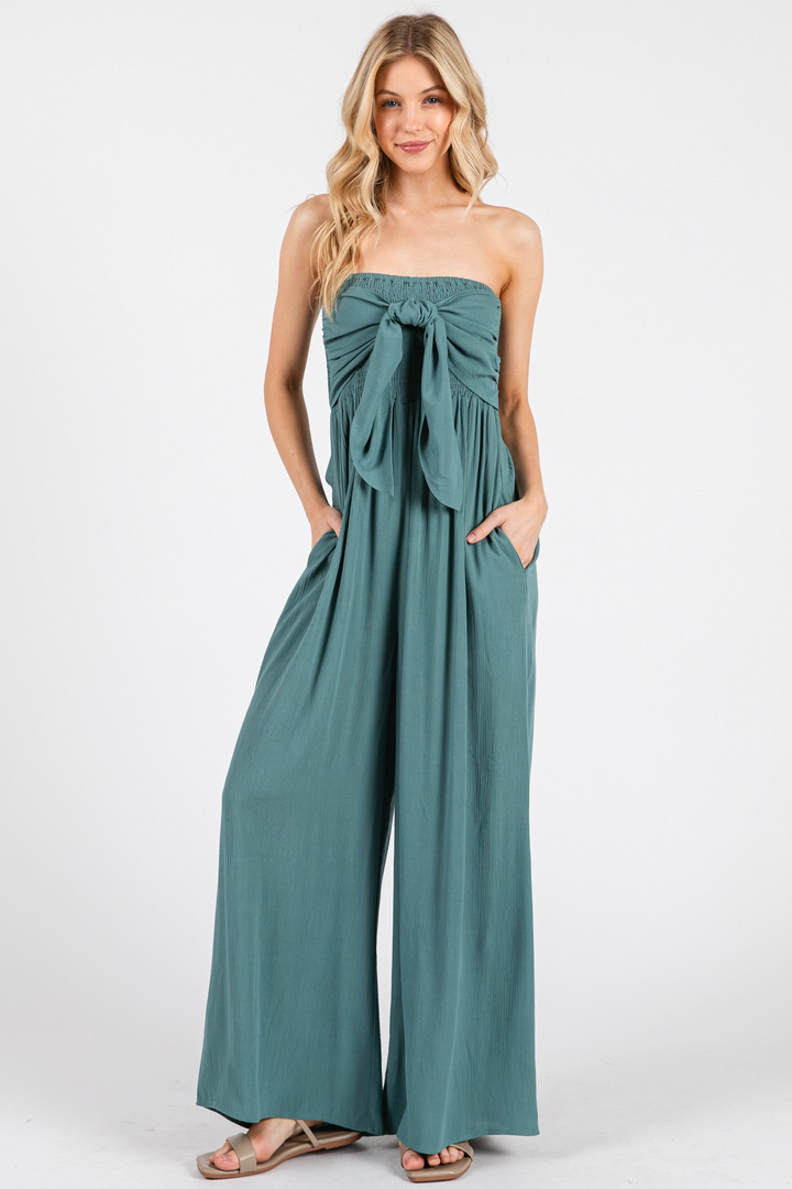 In The Moment Front Tie Jumpsuit