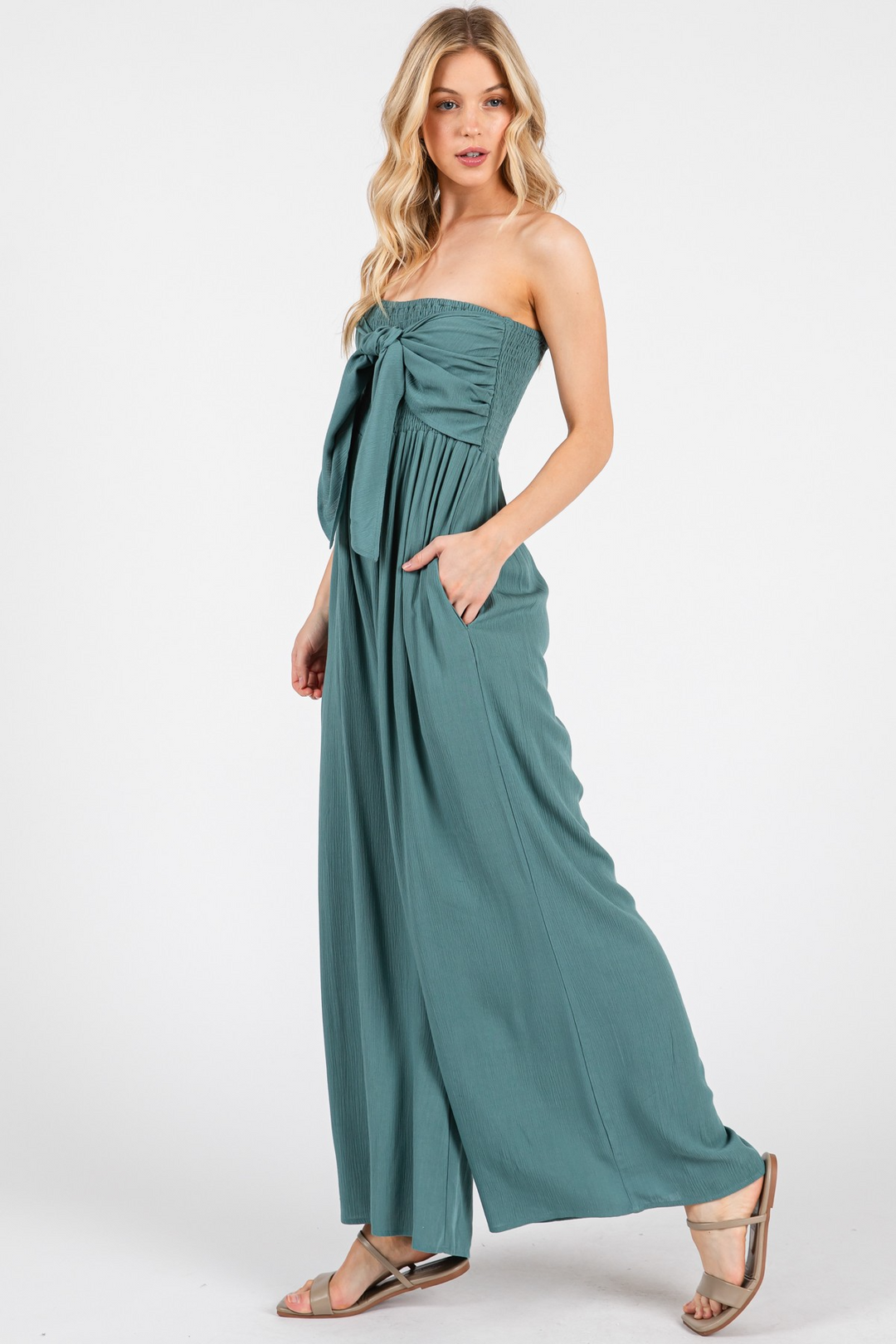 In The Moment Front Tie Jumpsuit
