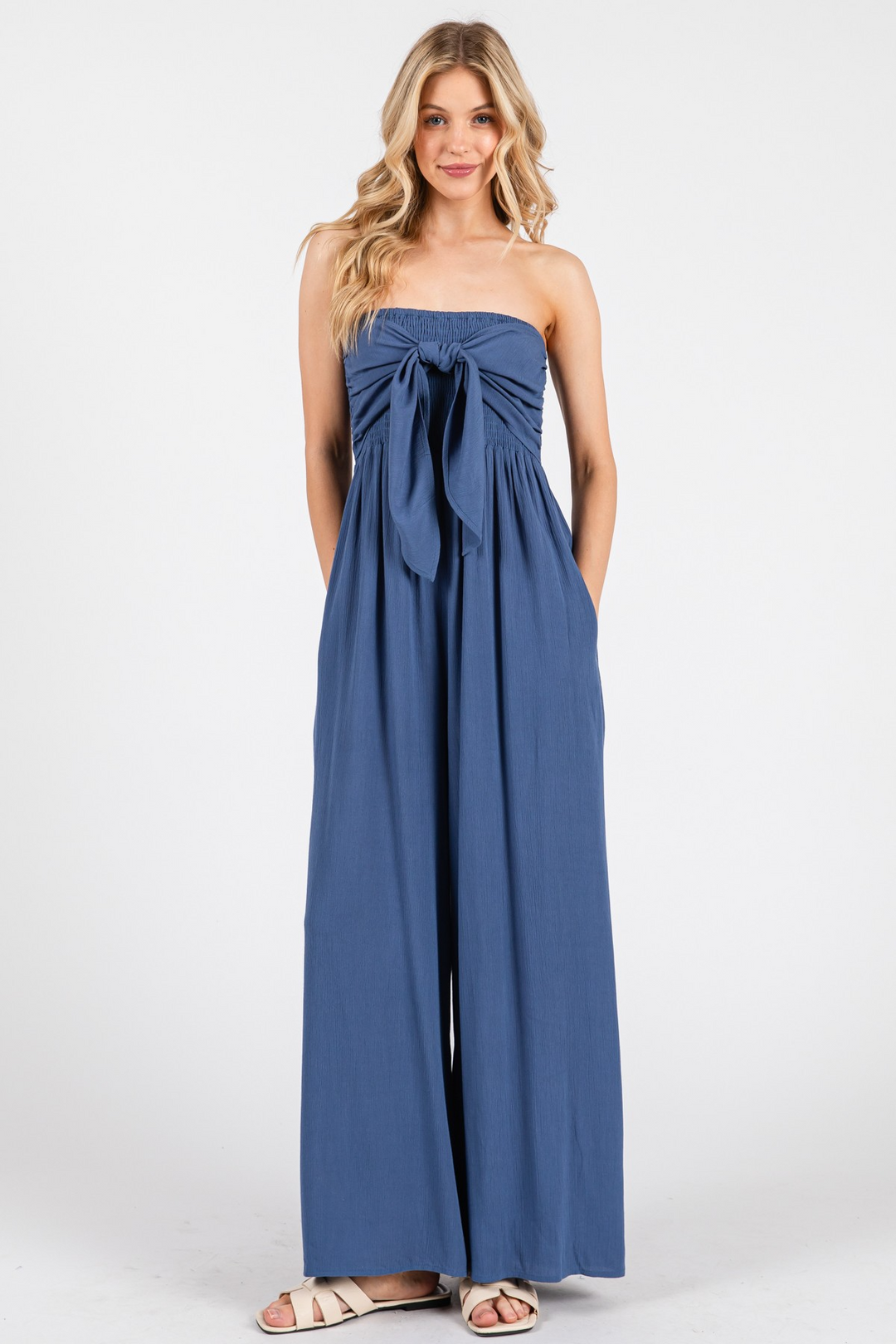 In The Moment Front Tie Jumpsuit