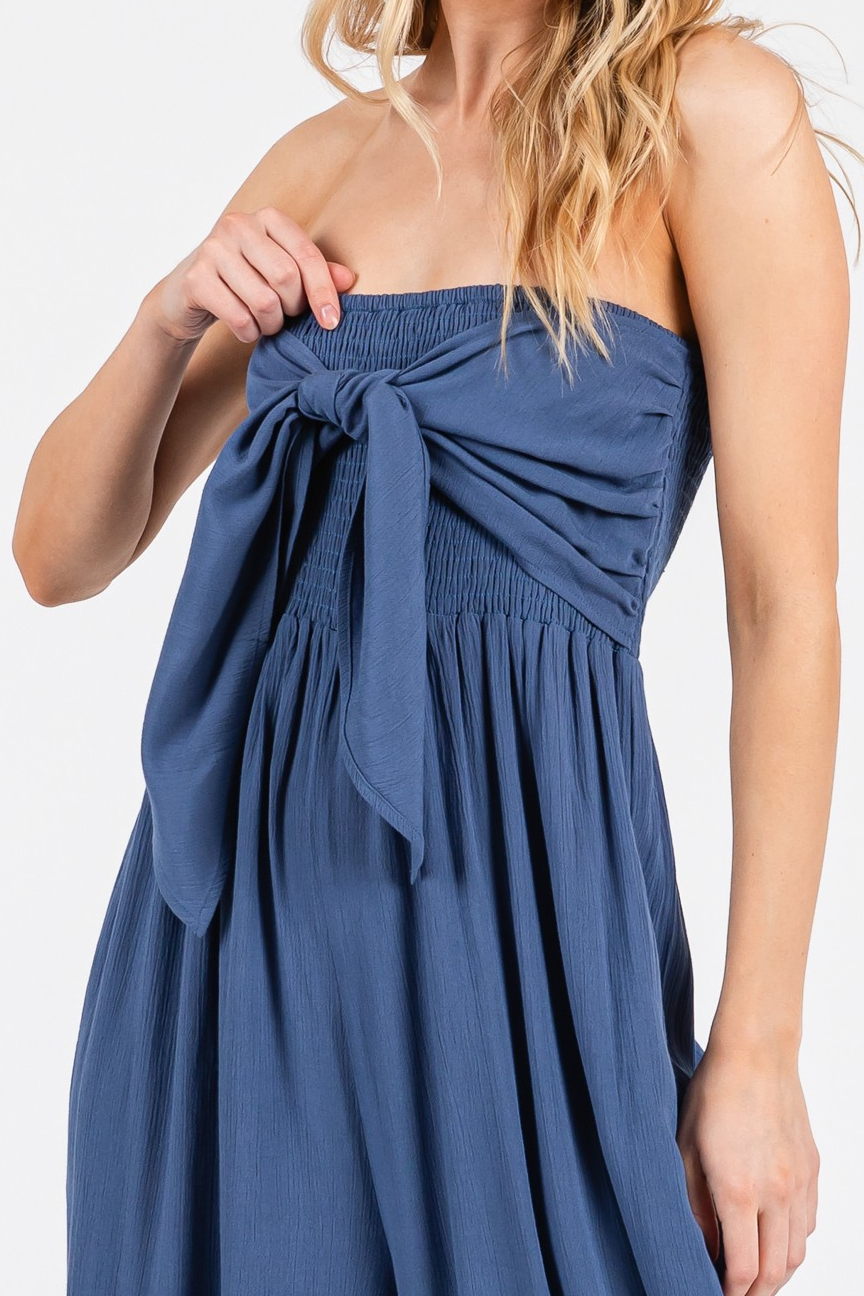 In The Moment Front Tie Jumpsuit
