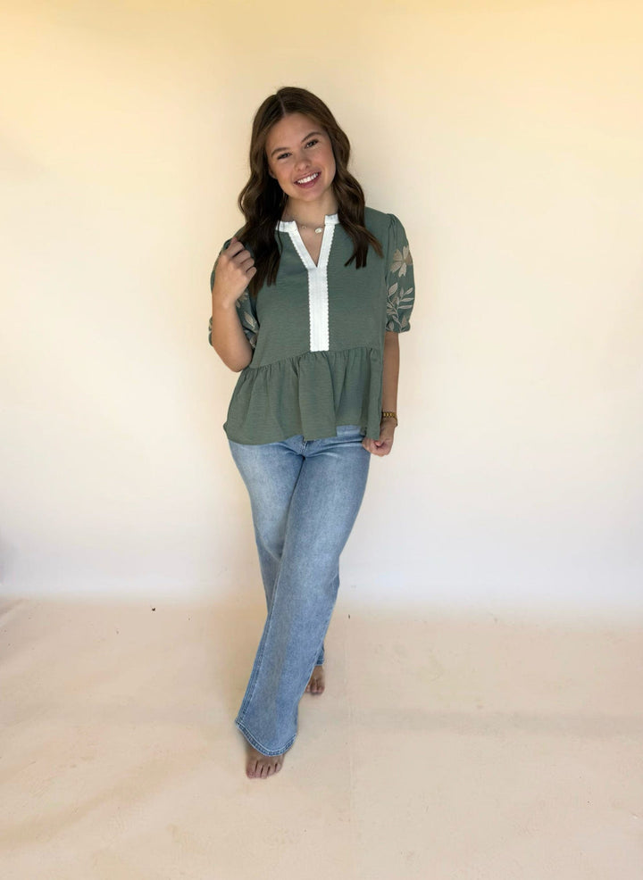 Bellamy Peplum EmbroideredTop