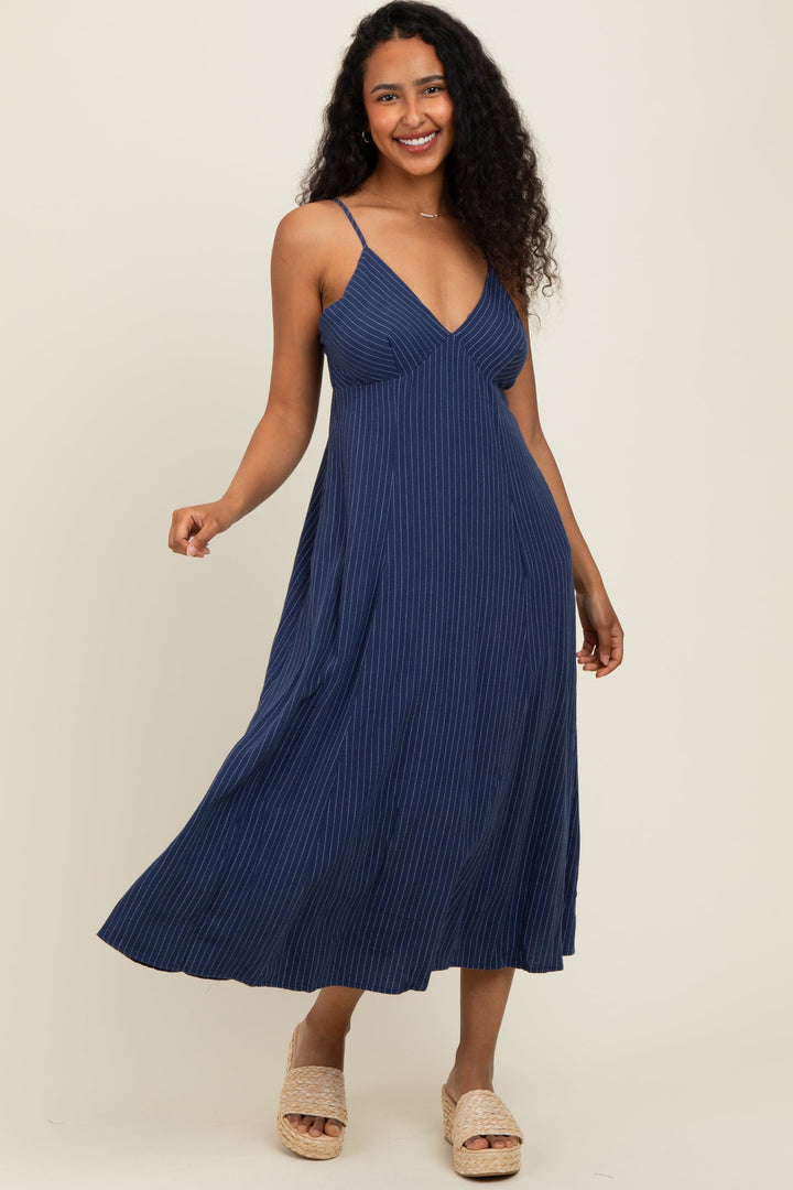 Coastal Charm Linen Midi Dress