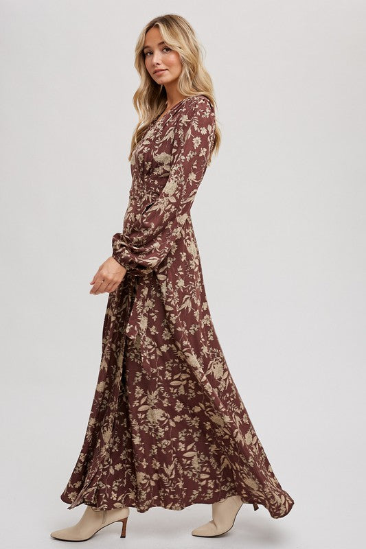 Fall Romance Wrap Maxi Dress