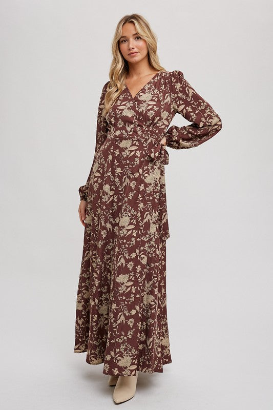 Fall Romance Wrap Maxi Dress