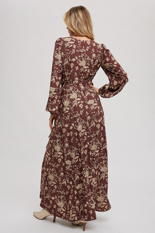 Fall Romance Wrap Maxi Dress