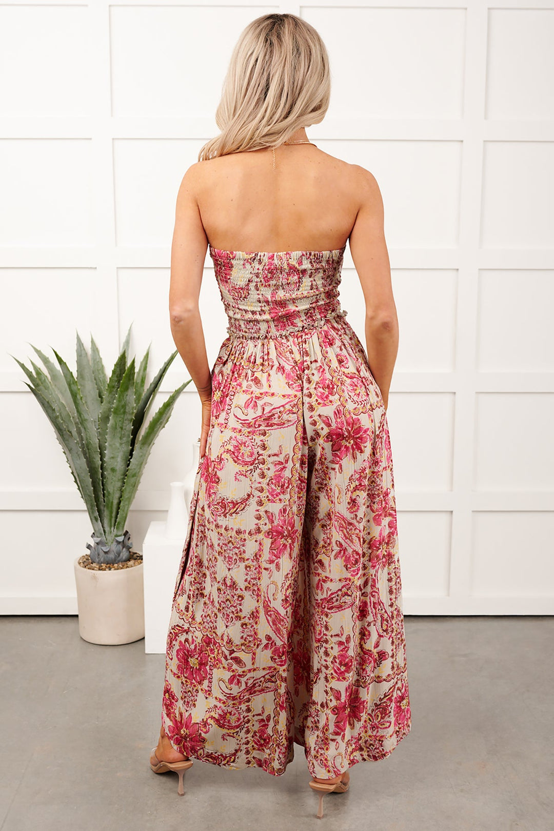 Boho Breeze Strapless Jumpsuit