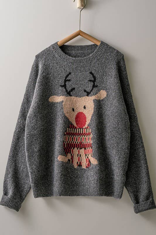 Retro Rudolph Knit Sweater