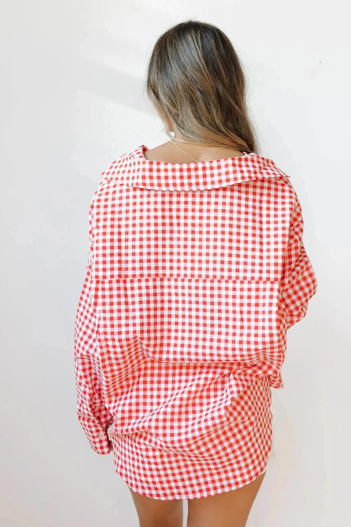 Ruby Gingham Button Down Shirt