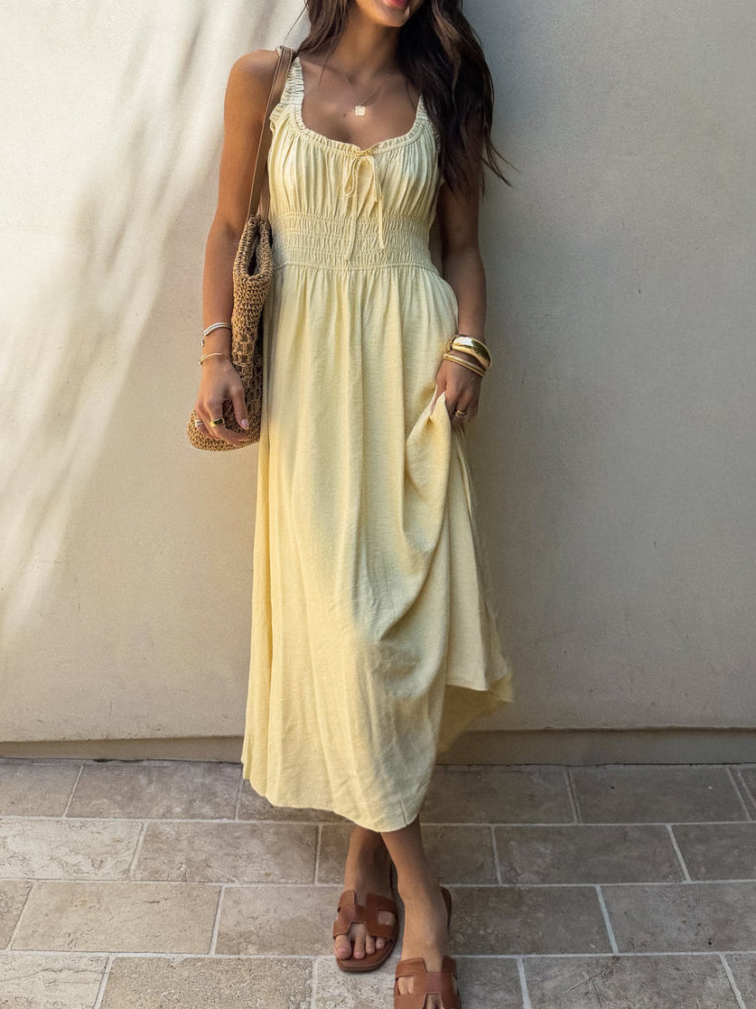 Maisie Smocked Midi Dress