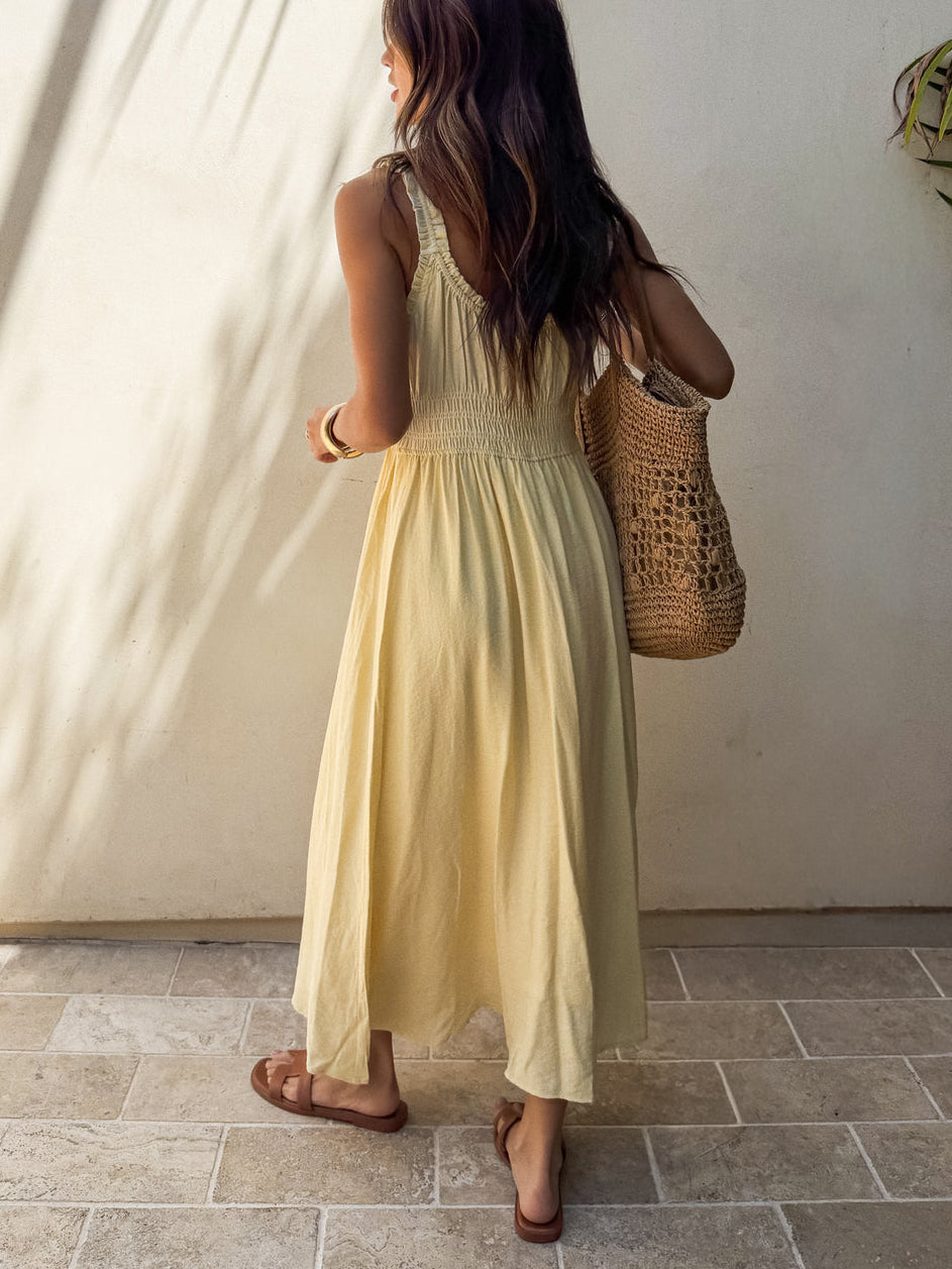 Maisie Smocked Midi Dress