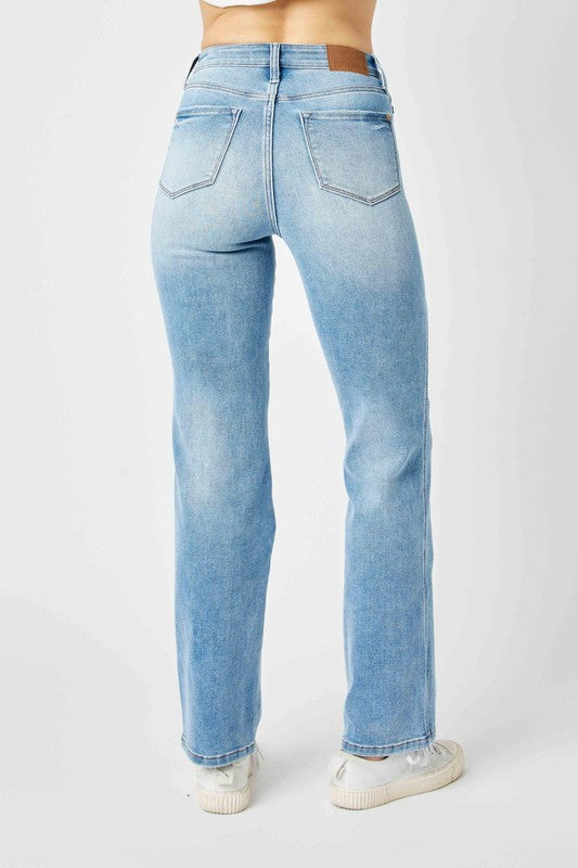On Repeat Judy Blue Straight Jeans