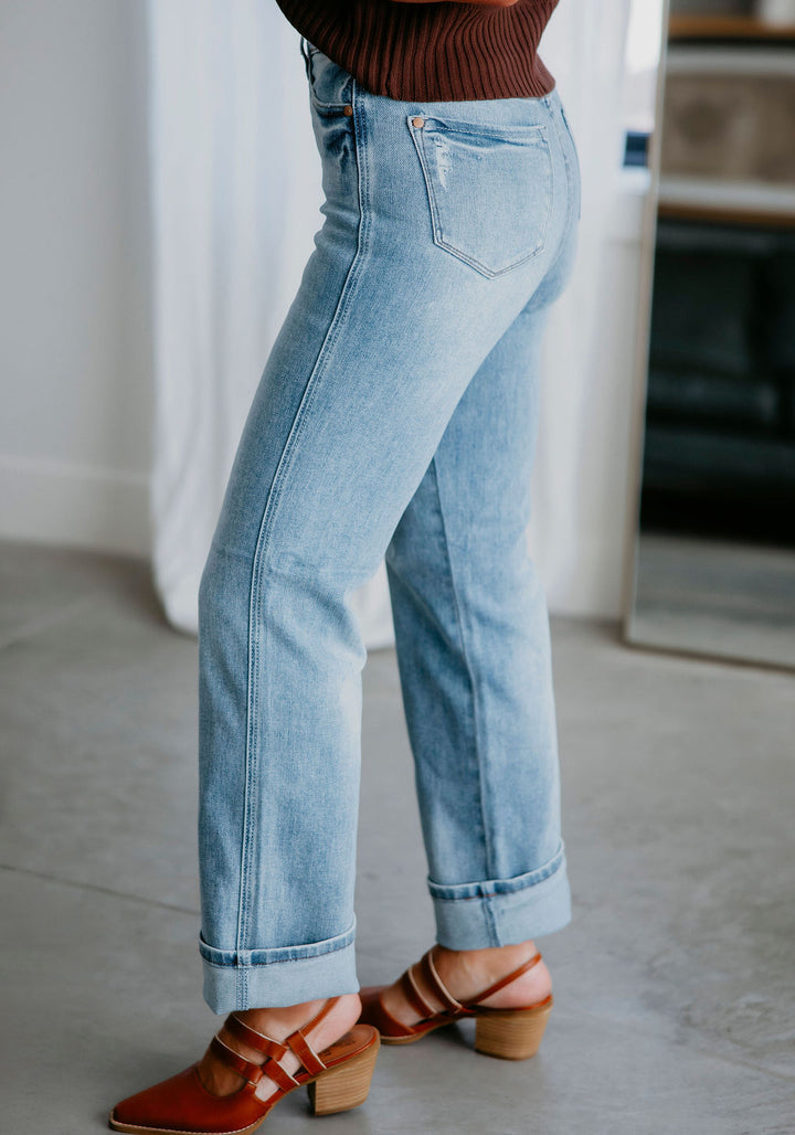 On Repeat Judy Blue Straight Jeans