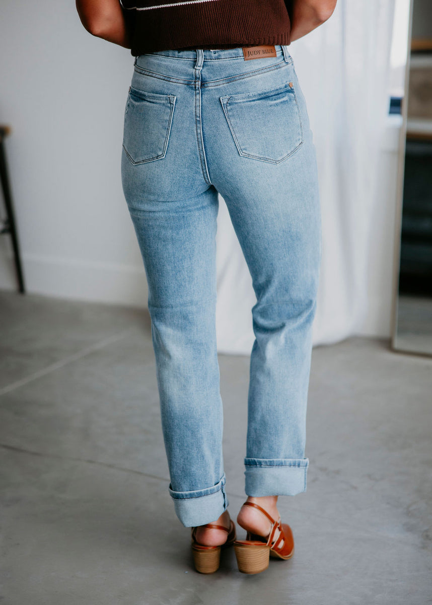 On Repeat Judy Blue Straight Jeans