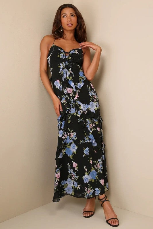 Esme Floral Tie Back Dress