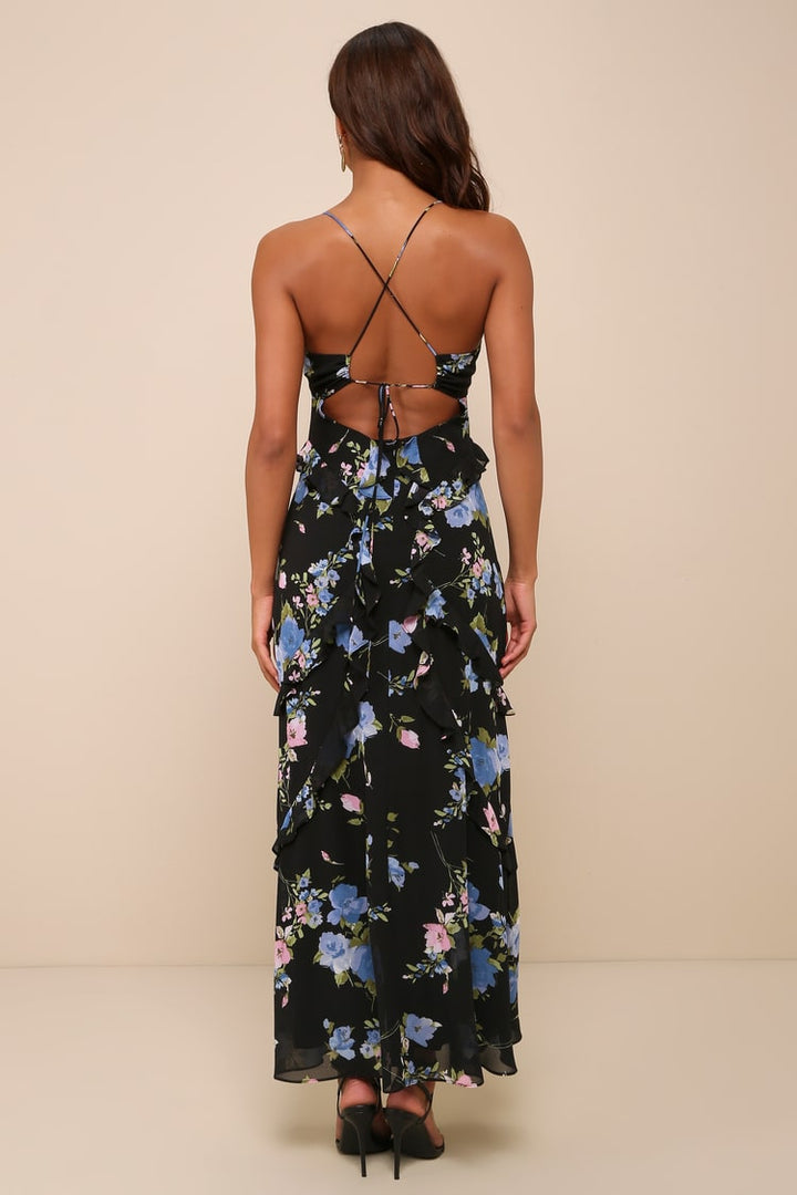 Esme Floral Tie Back Dress