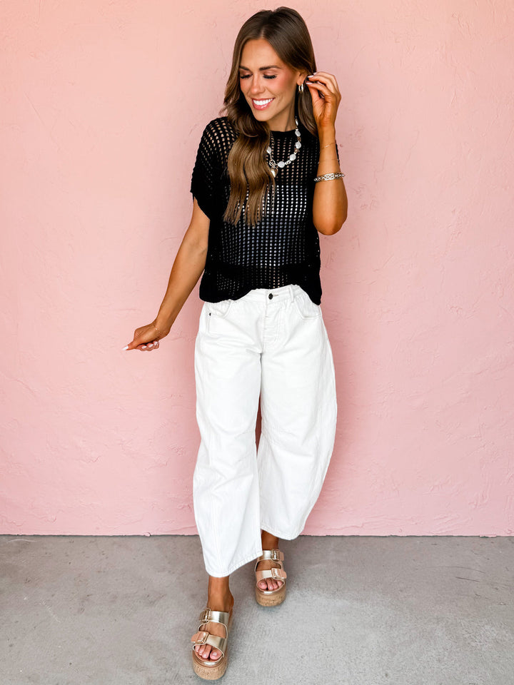 Brynn Crochet Top restock